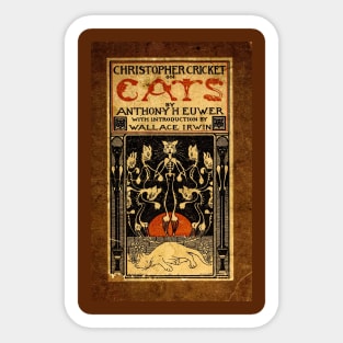 Christoper Cricket on cats- vintage book cover Sticker